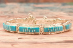 Calvin Begay Genuine Kingman Turquoise Sterling Bracelet